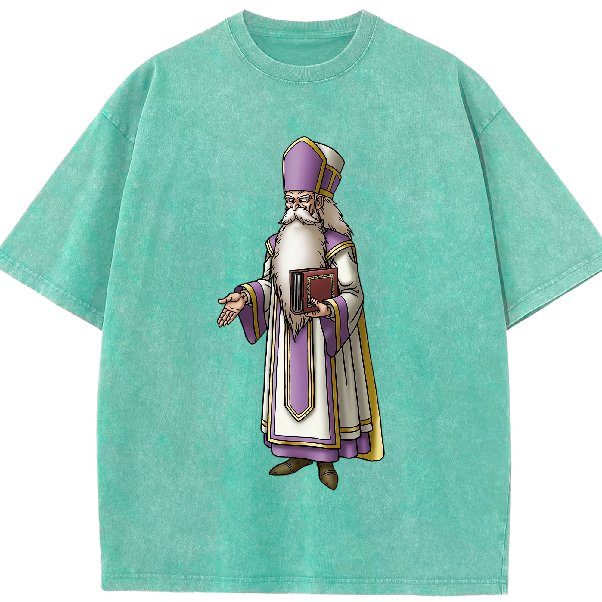 （画像用） ドラゴンクエスト Doragon Kuesuto Dragon Quest 綿100% ヴィンテージ風 半袖Tシャツ（フロントプリント）